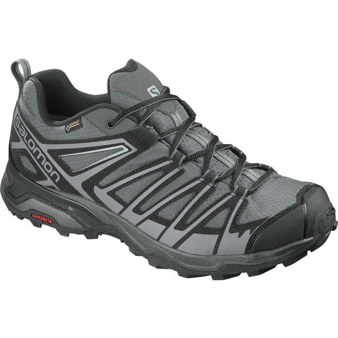 Salomon X ULTRA 3 PRIME GTX® - Mens Hiking Shoes - Silver/Black - NZ (54308-PQVH)